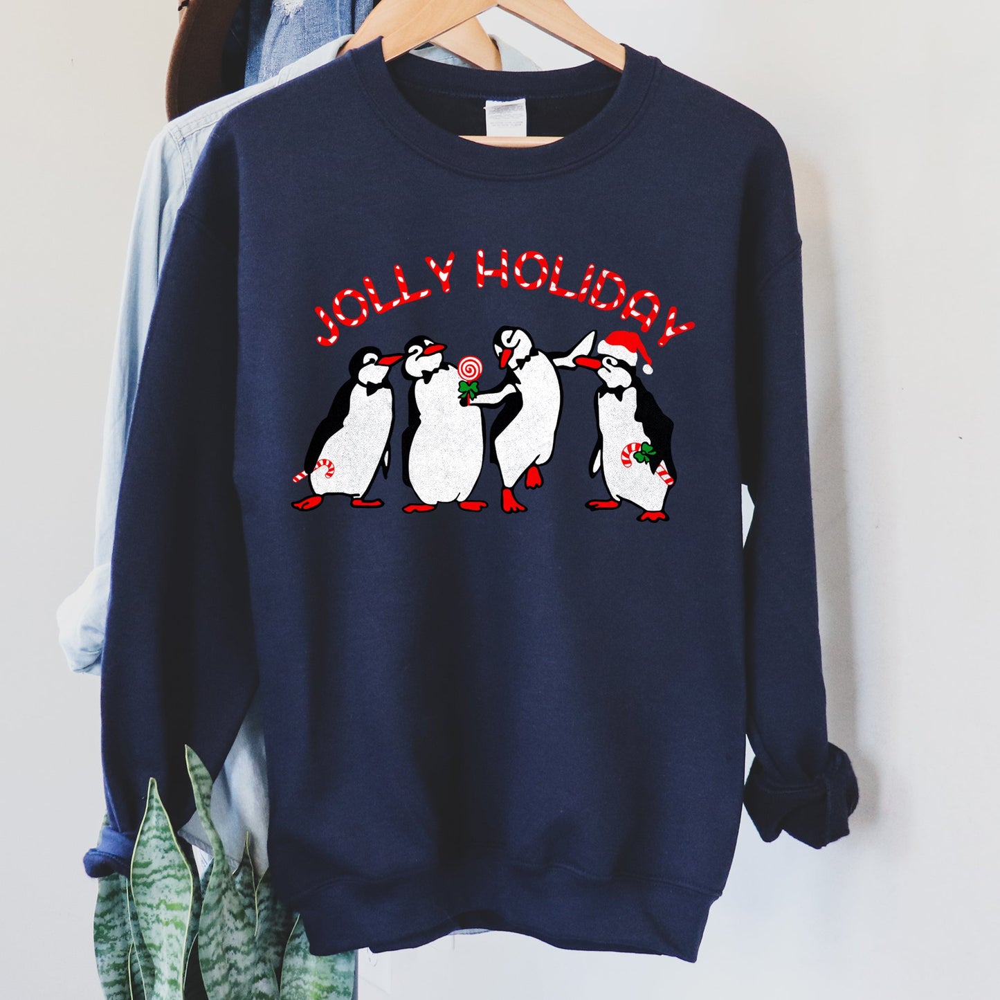 Jolly Holiday, Penguins, Christmas Sweatshirt
