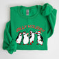 Jolly Holiday, Penguins, Christmas, Winter, Santa Sweatshirt