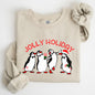 Jolly Holiday, Penguins, Christmas, Winter, Santa Sweatshirt