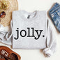 Jolly, Classic Minimalist, Christmas, Winter, Snow, Santa, Sweatshirt