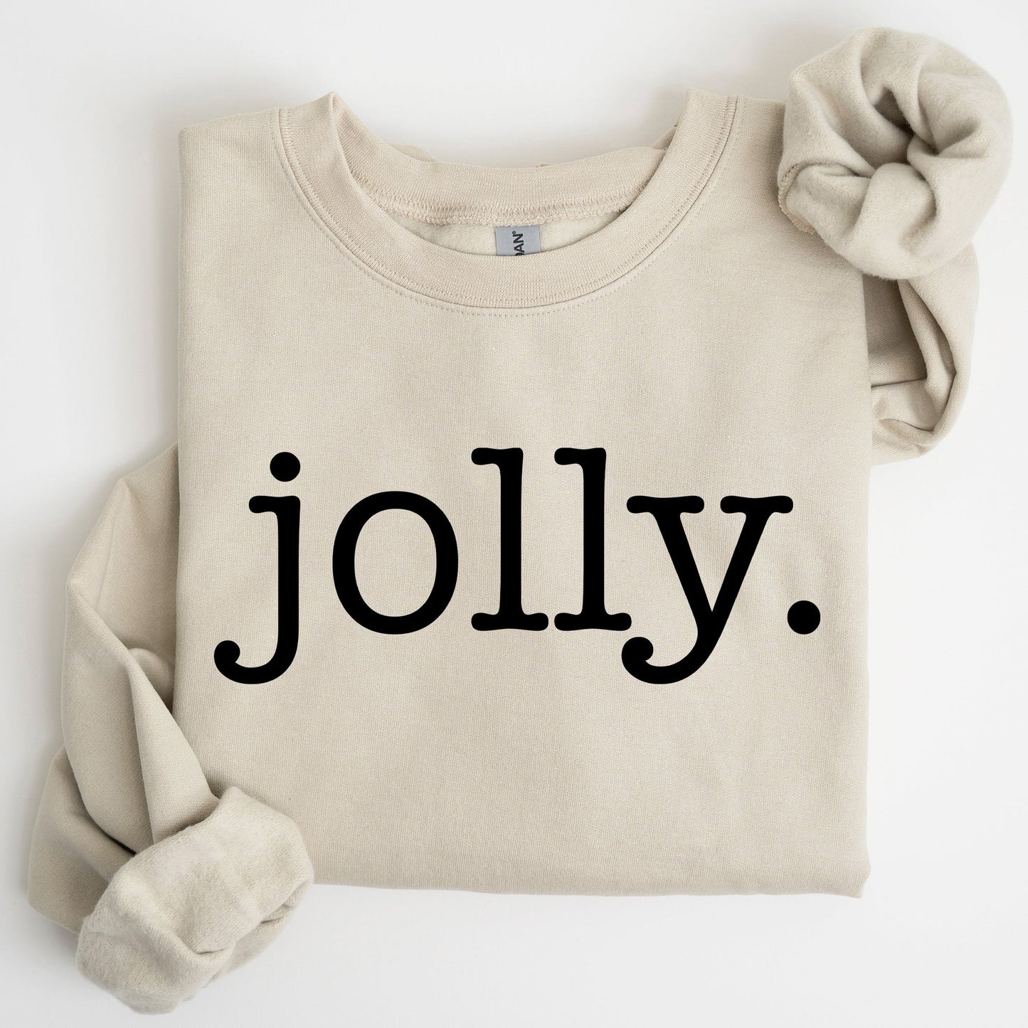 Jolly, Classic Minimalist, Christmas, Winter, Snow, Santa, Sweatshirt