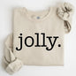 Jolly, Classic Minimalist, Christmas, Winter, Snow, Santa, Sweatshirt