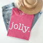 Jolly, Classic Minimalist, Christmas, Winter, Snow, Santa, Xmas Tshirt Comfort Colors T-Shirt