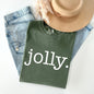 Jolly, Classic Minimalist, Christmas, Winter, Snow, Santa, Xmas Tshirt Comfort Colors T-Shirt