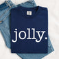 Jolly, Classic Minimalist, Christmas, Winter, Snow, Santa, Xmas Tshirt Comfort Colors T-Shirt