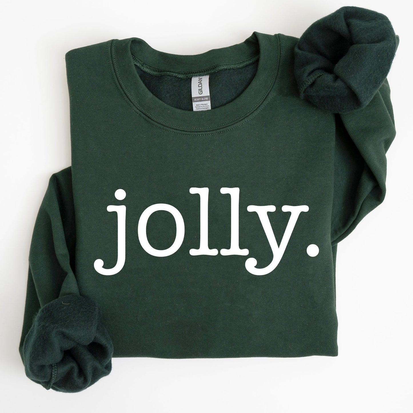 Jolly, Classic Minimalist, Christmas, Winter, Snow, Santa, Sweatshirt