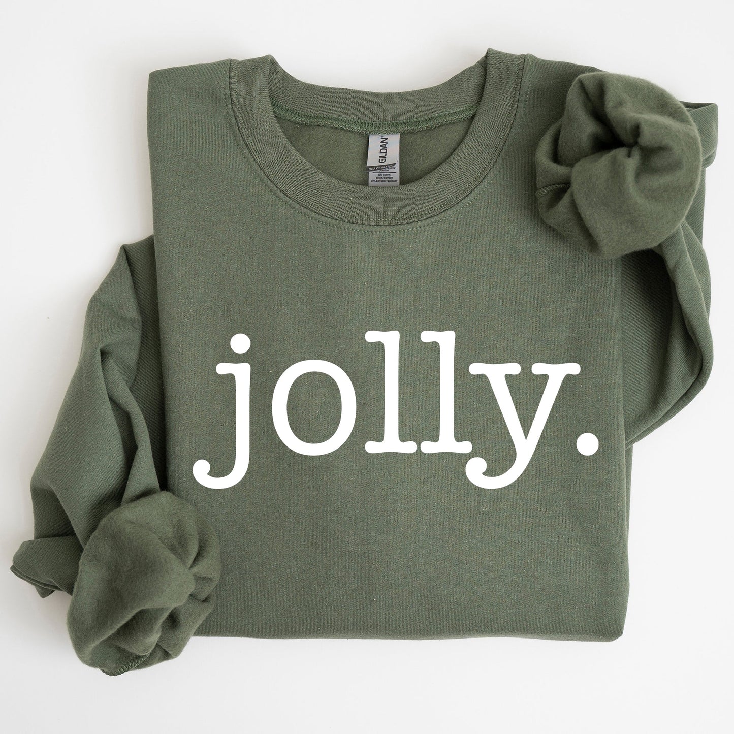 Jolly, Classic Minimalist, Christmas, Winter, Snow, Santa, Sweatshirt