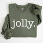 Jolly, Classic Minimalist, Christmas, Winter, Snow, Santa, Sweatshirt