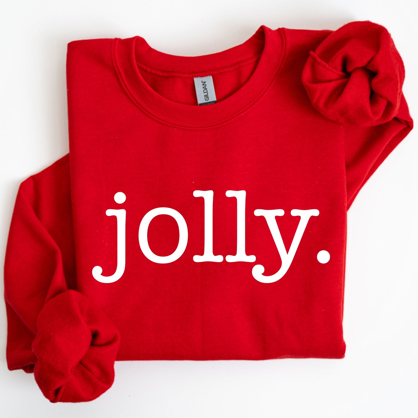 Jolly, Classic Minimalist, Christmas, Winter, Snow, Santa, Sweatshirt
