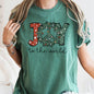 Joy To The World, Peace Wreath, Christmas, Comfort Colors, Tshirt