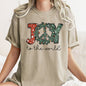 Joy To The World, Peace Wreath, Christmas, Comfort Colors, Tshirt