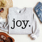 Joy, Classic Minimalist, Christmas, Winter, Snow, Santa, Sweatshirt