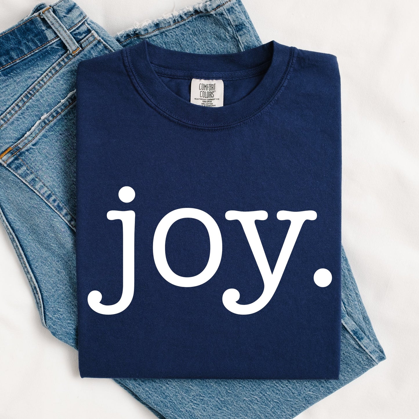 Joy, Classic Minimalist, Christmas, Winter, Snow, Santa, Xmas Tshirt Comfort Colors T-Shirt