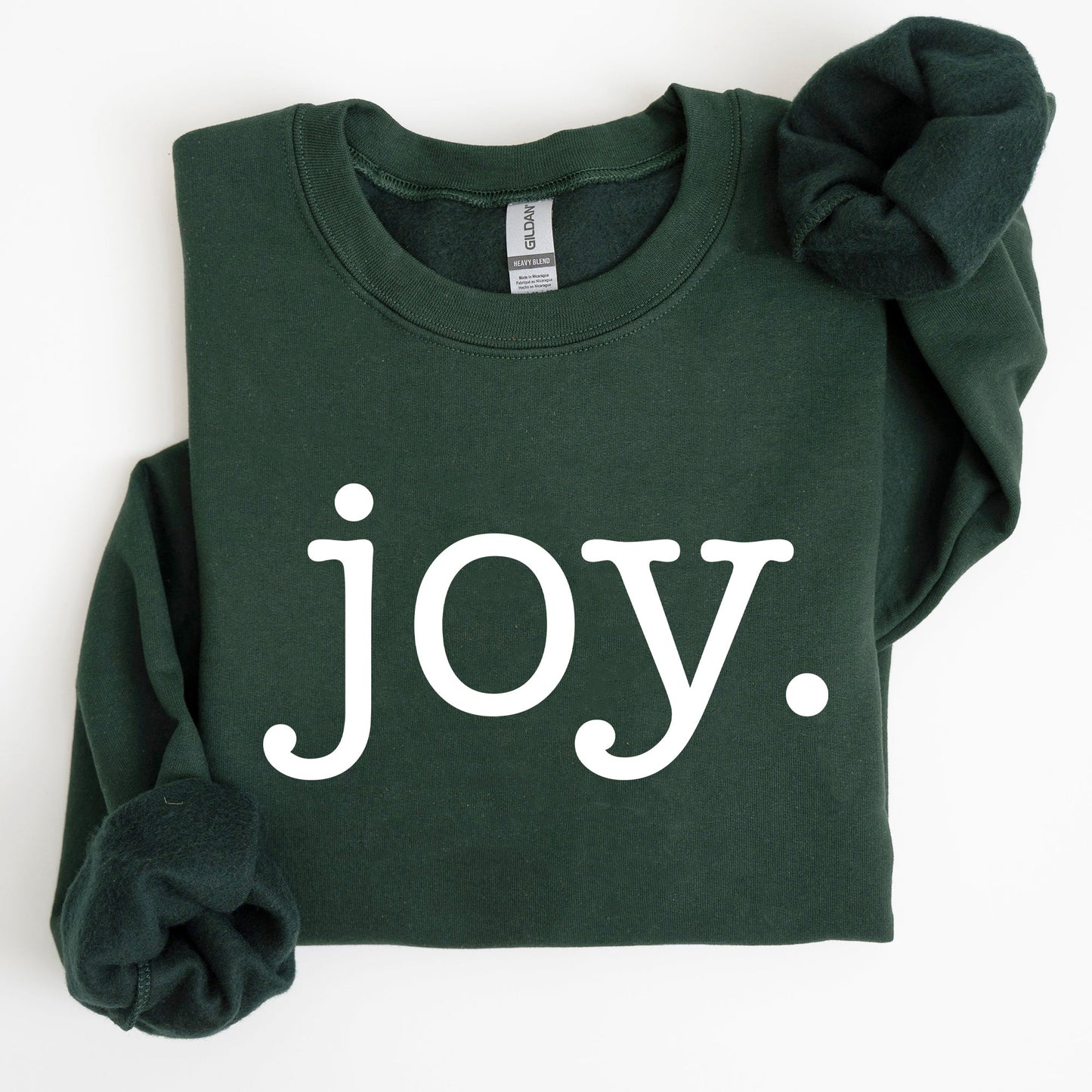 Joy, Classic Minimalist, Christmas, Winter, Snow, Santa, Sweatshirt