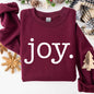 Joy, Classic Minimalist, Christmas, Winter, Snow, Santa, Sweatshirt