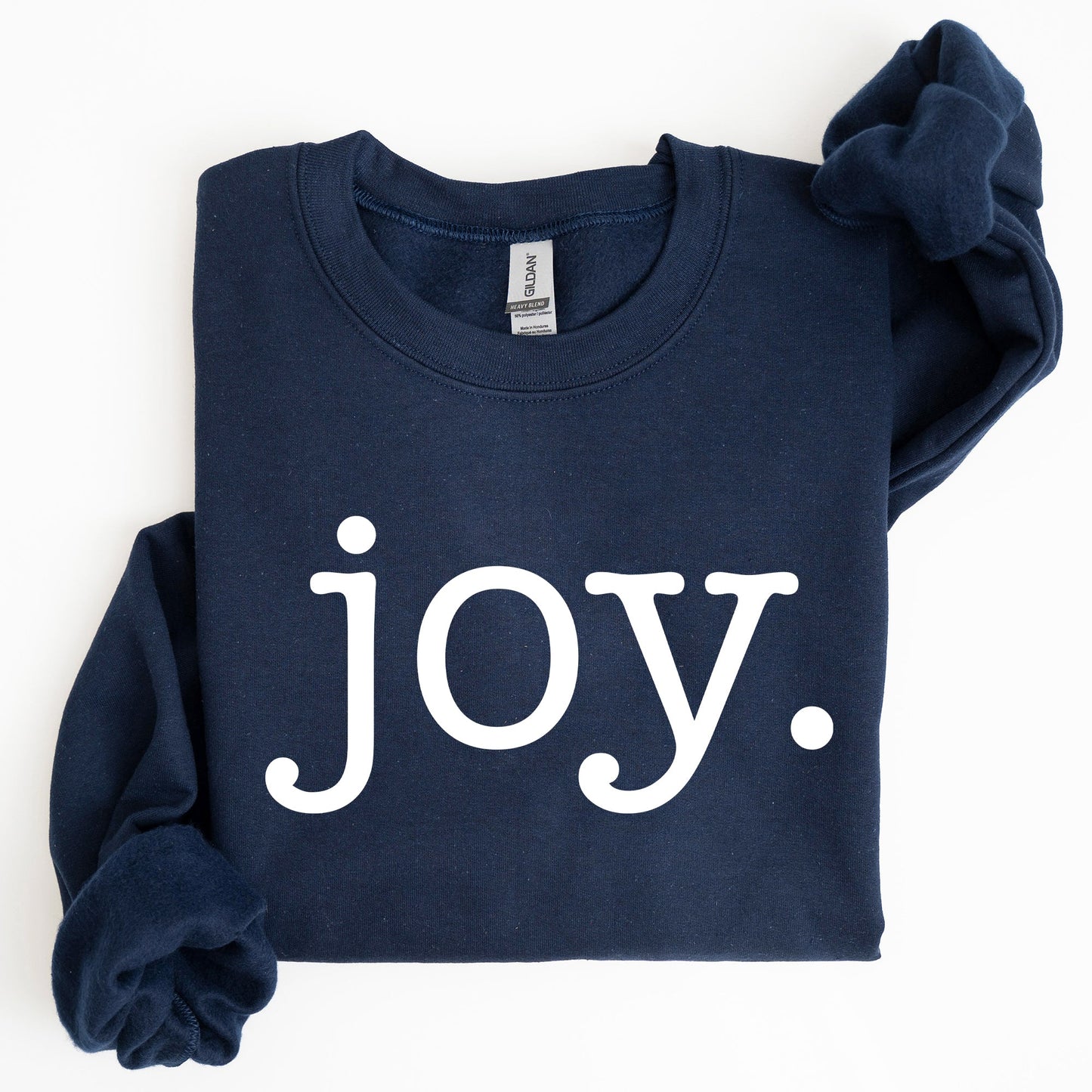 Joy, Classic Minimalist, Christmas, Winter, Snow, Santa, Sweatshirt