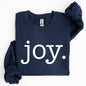 Joy, Classic Minimalist, Christmas, Winter, Snow, Santa, Sweatshirt