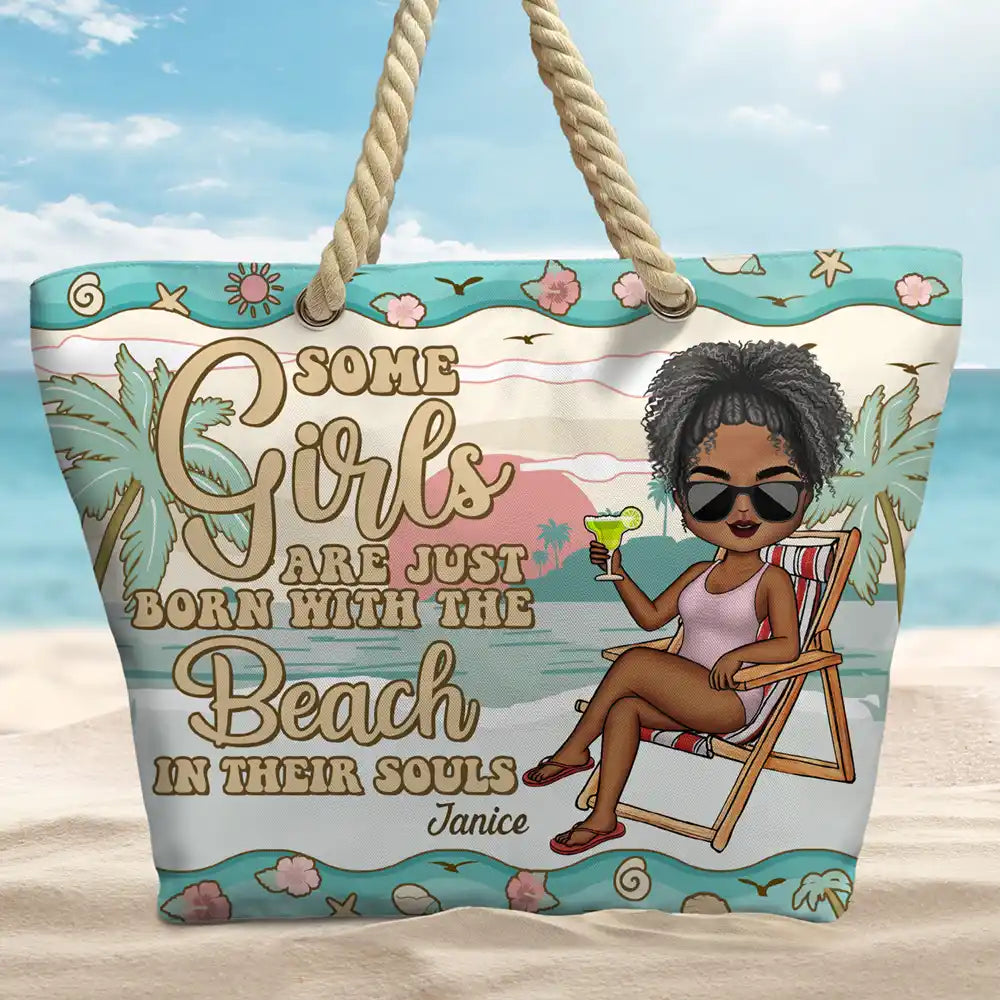 Just A Girl Who Loves Beaches - Personalized Beach Bag - Gift For Her, Traveling Lovers