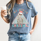 Just Waiting For Christmas, Skeleton, Retro, Classic, Comfort Colors, Tshirt