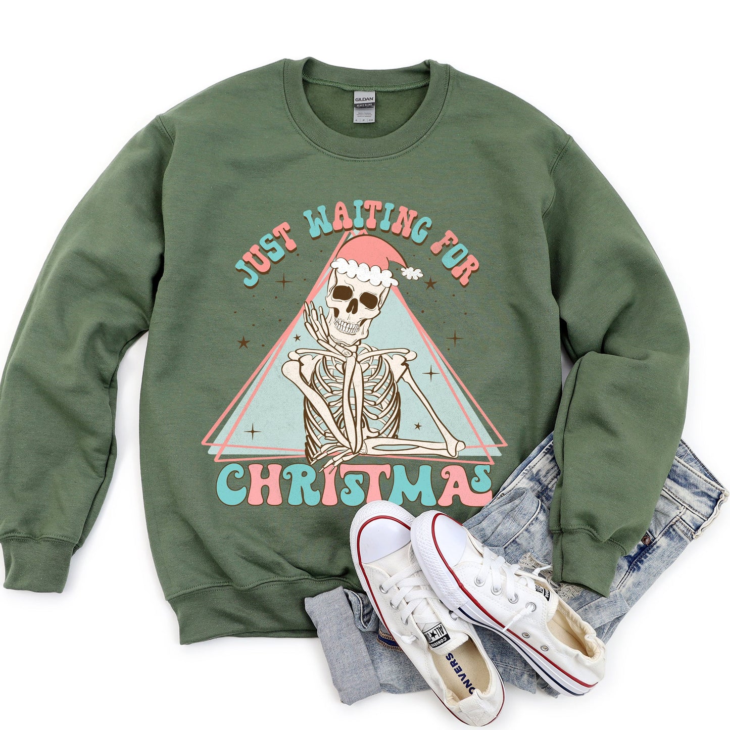 Just Waiting For Christmas, Skeleton Sweatshirt