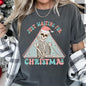 Just Waiting For Christmas, Skeleton, Retro, Classic, Comfort Colors, Tshirt