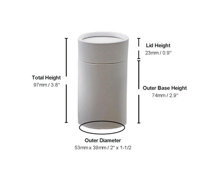2.5 ounce / 70 g Oval Push-up Cosmetic Container