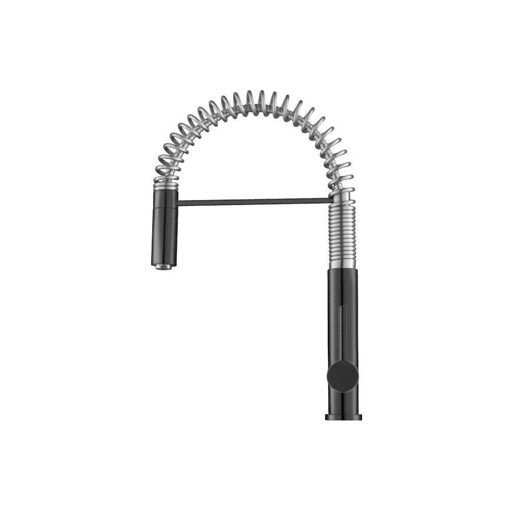 Flusso K.1230 Dixie - Semi-Professional Dual Spray Stainless Steel Kitchen Faucet With Pull Out