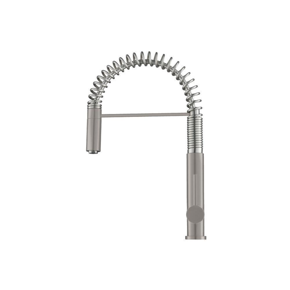 Flusso K.1230 Dixie - Semi-Professional Dual Spray Stainless Steel Kitchen Faucet With Pull Out