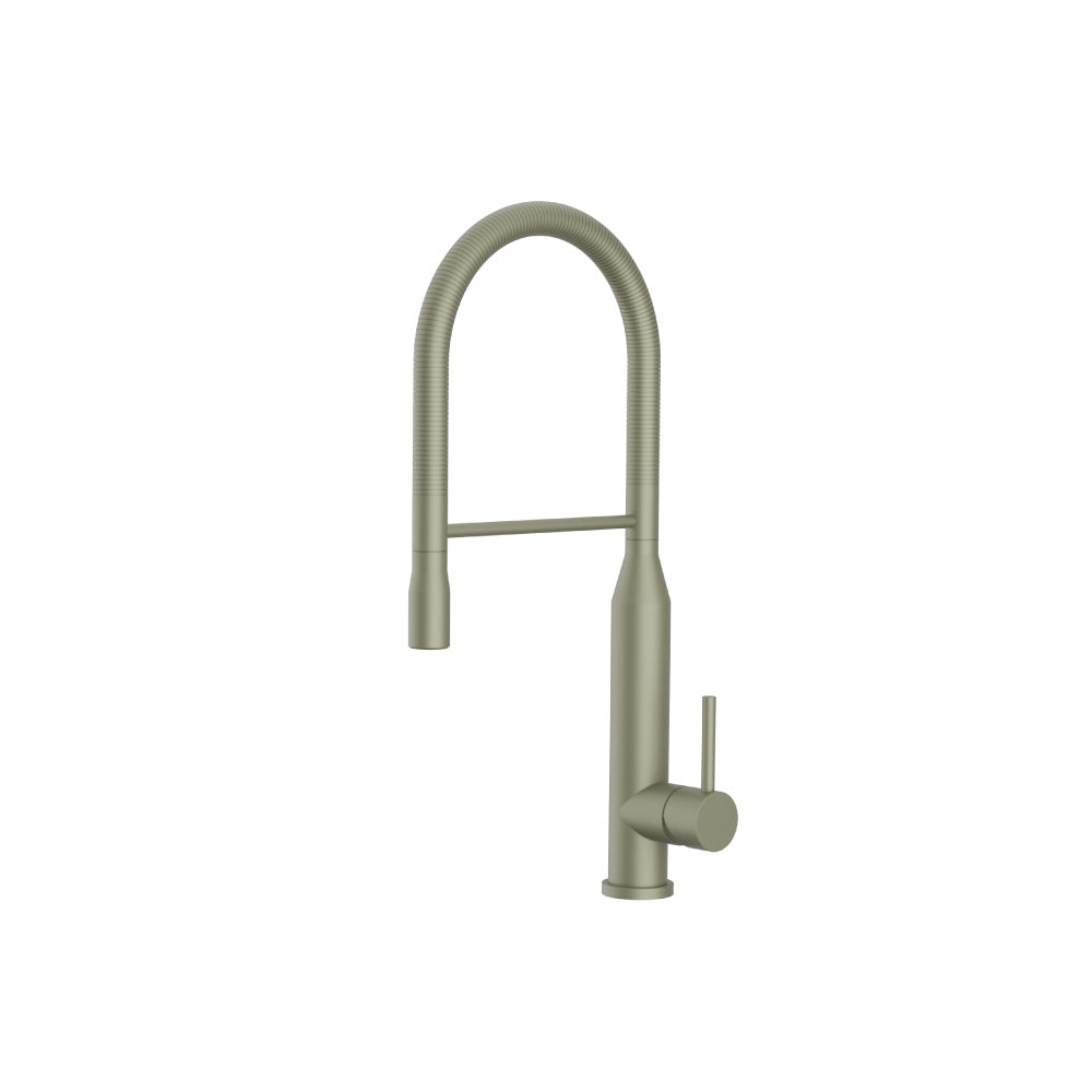 Flusso K.1260 Glatt - Semi-Professional Dual Spray Stainless Steel Kitchen Faucet With Pull Out