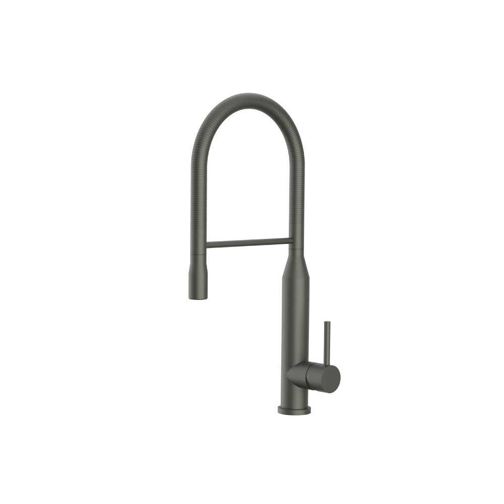 Flusso K.1260 Glatt - Semi-Professional Dual Spray Stainless Steel Kitchen Faucet With Pull Out