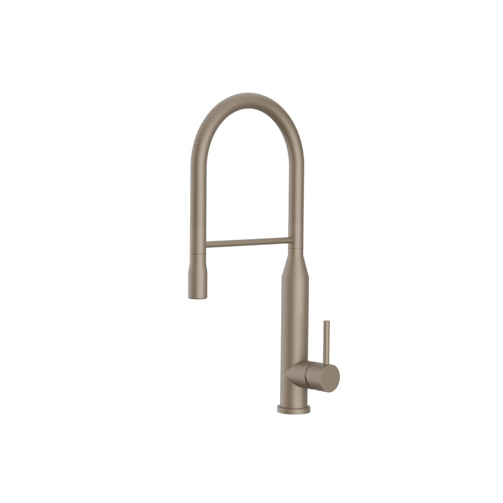 Flusso K.1260 Glatt - Semi-Professional Dual Spray Stainless Steel Kitchen Faucet With Pull Out