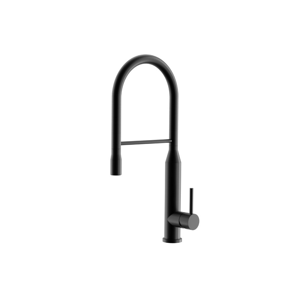 Flusso K.1260 Glatt - Semi-Professional Dual Spray Stainless Steel Kitchen Faucet With Pull Out