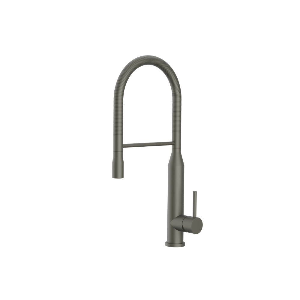 Flusso K.1260 Glatt - Semi-Professional Dual Spray Stainless Steel Kitchen Faucet With Pull Out