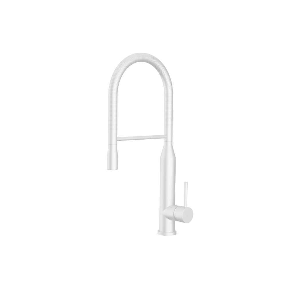 Flusso K.1260 Glatt - Semi-Professional Dual Spray Stainless Steel Kitchen Faucet With Pull Out