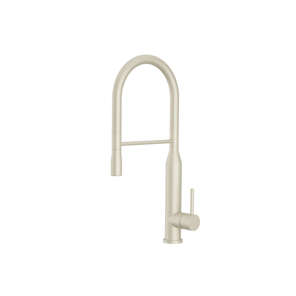 Flusso K.1260 Glatt - Semi-Professional Dual Spray Stainless Steel Kitchen Faucet With Pull Out