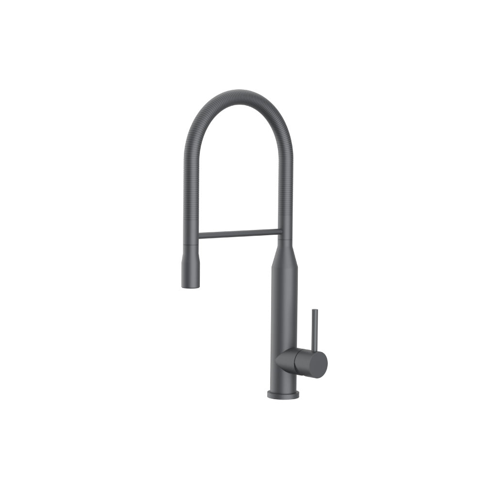 Flusso K.1260 Glatt - Semi-Professional Dual Spray Stainless Steel Kitchen Faucet With Pull Out