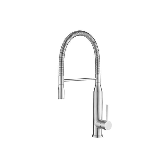 Flusso K.1260 Glatt - Semi-Professional Dual Spray Stainless Steel Kitchen Faucet With Pull Out