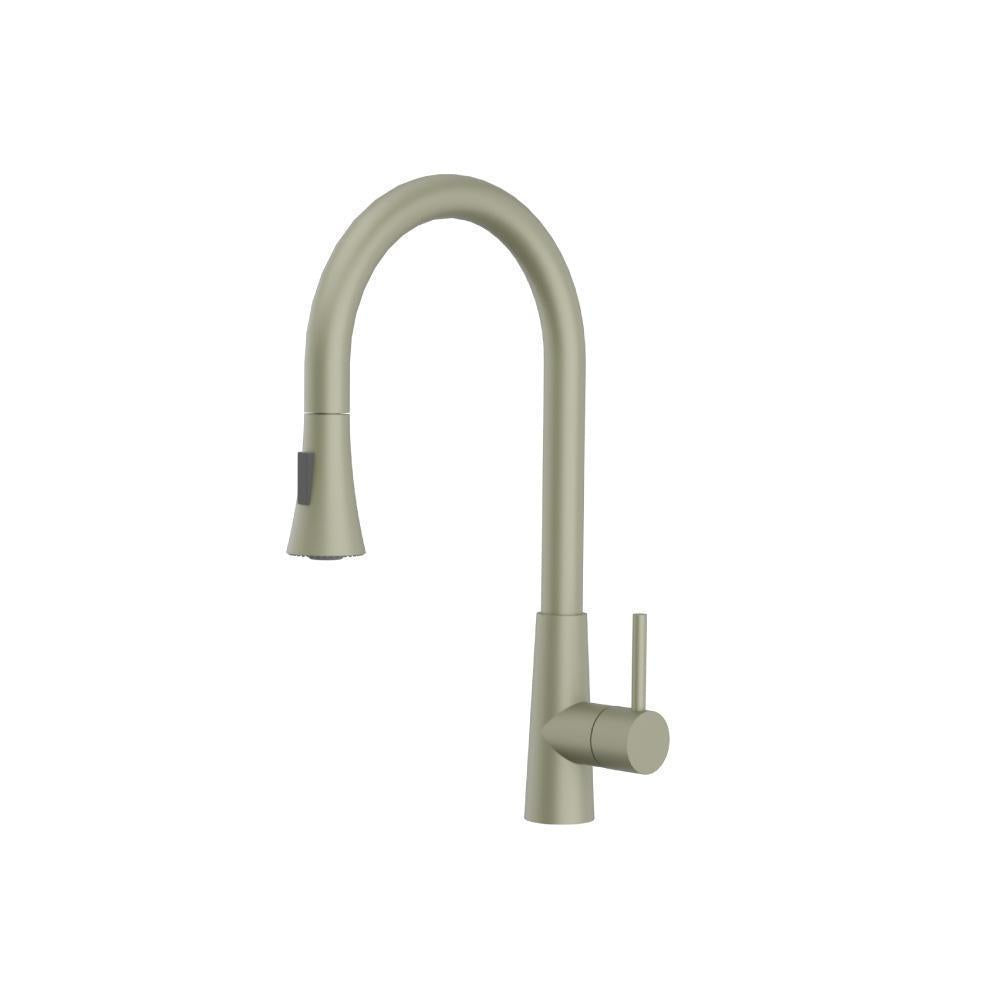 Flusso K.1290 Zest - Dual Spray Stainless Steel Kitchen Faucet With Pull Out