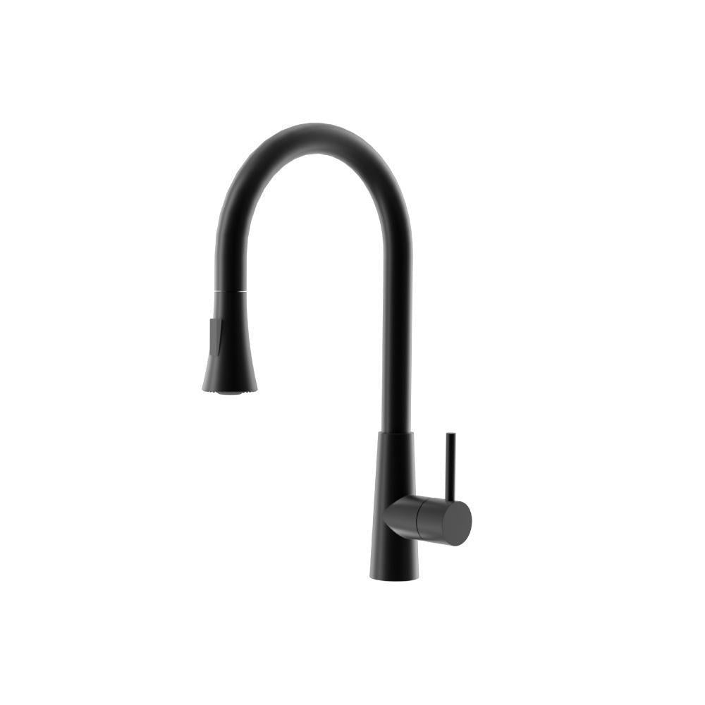 Flusso K.1290 Zest - Dual Spray Stainless Steel Kitchen Faucet With Pull Out
