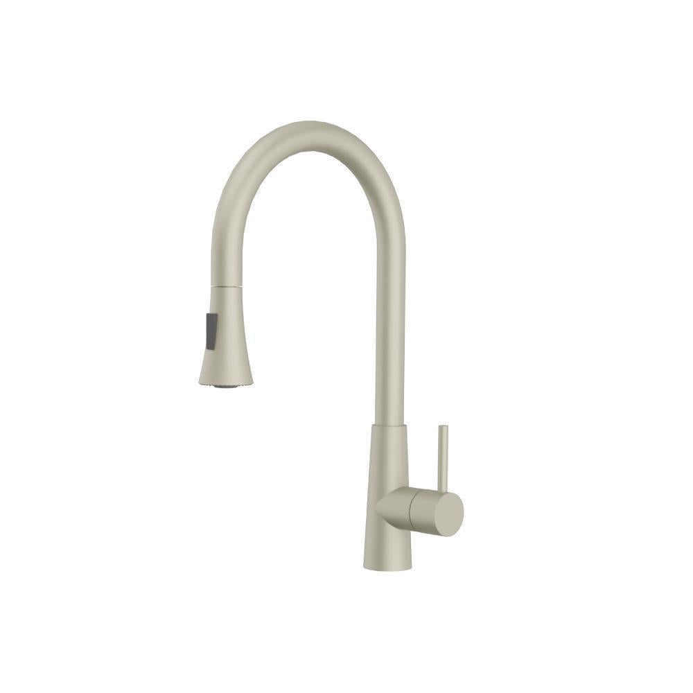 Flusso K.1290 Zest - Dual Spray Stainless Steel Kitchen Faucet With Pull Out