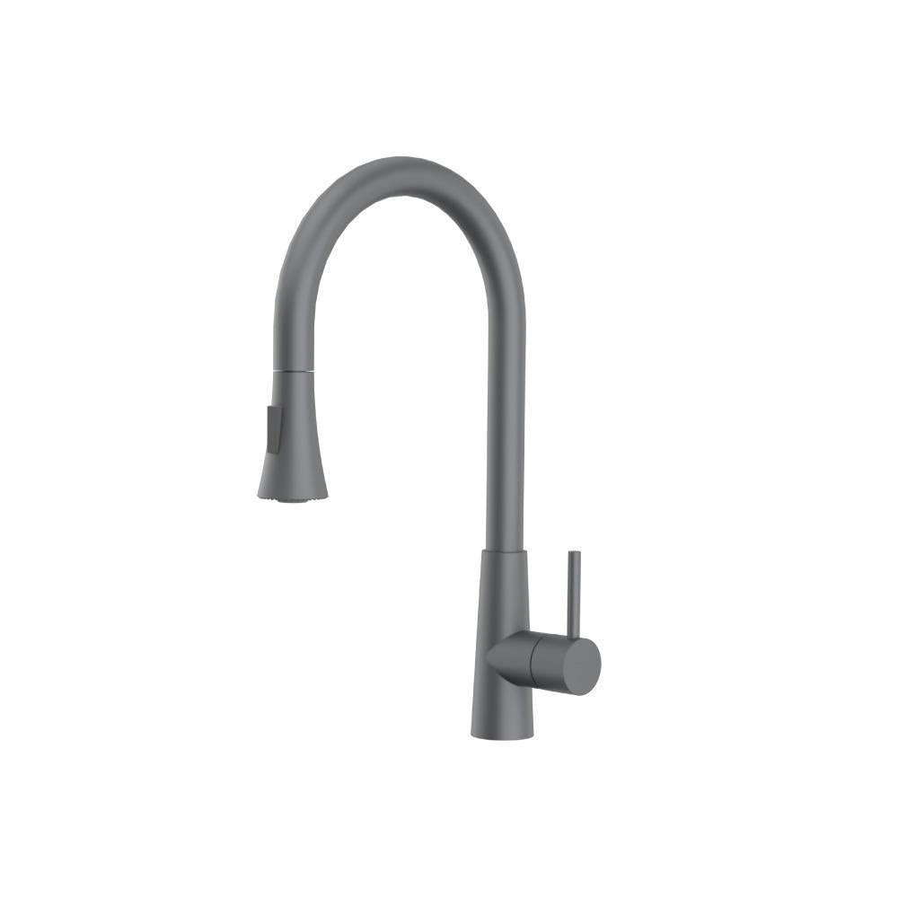Flusso K.1290 Zest - Dual Spray Stainless Steel Kitchen Faucet With Pull Out