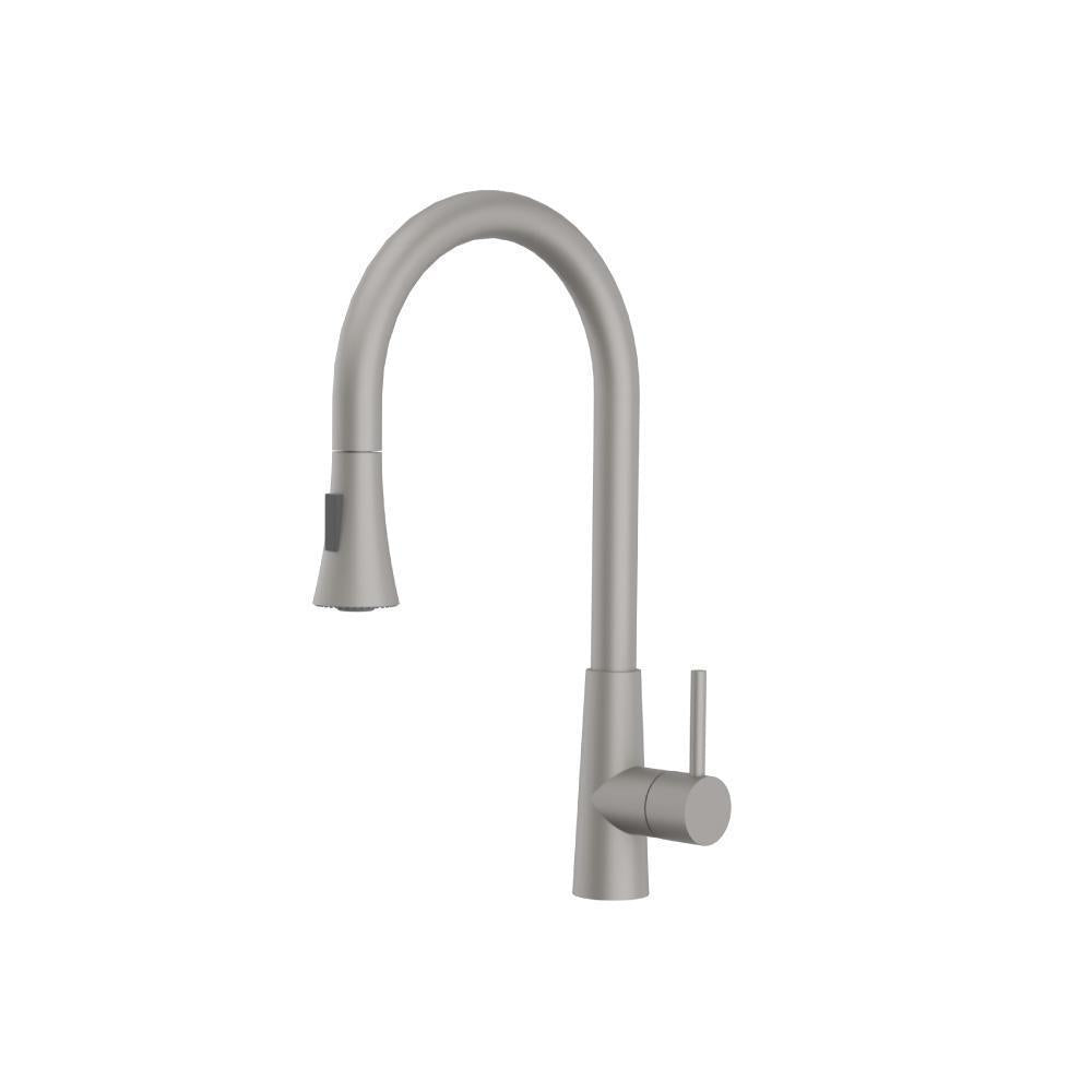 Flusso K.1290 Zest - Dual Spray Stainless Steel Kitchen Faucet With Pull Out