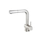 Flusso K.1300 Cito - Dual Spray Polished Steel Kitchen Faucet With Pull Out
