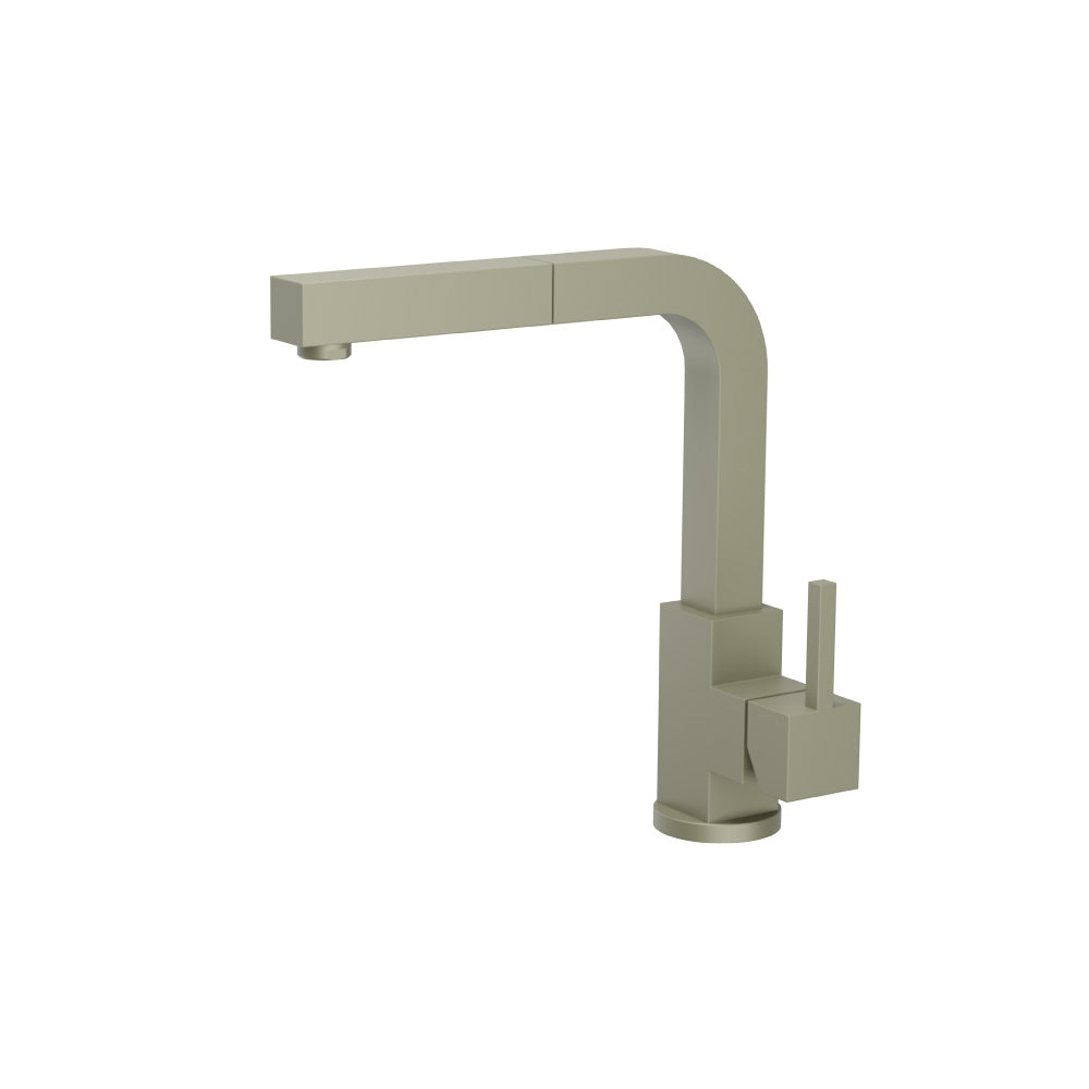 Flusso K.1330 Deus - Dual Spray Stainless Steel Kitchen Faucet With Pull Out