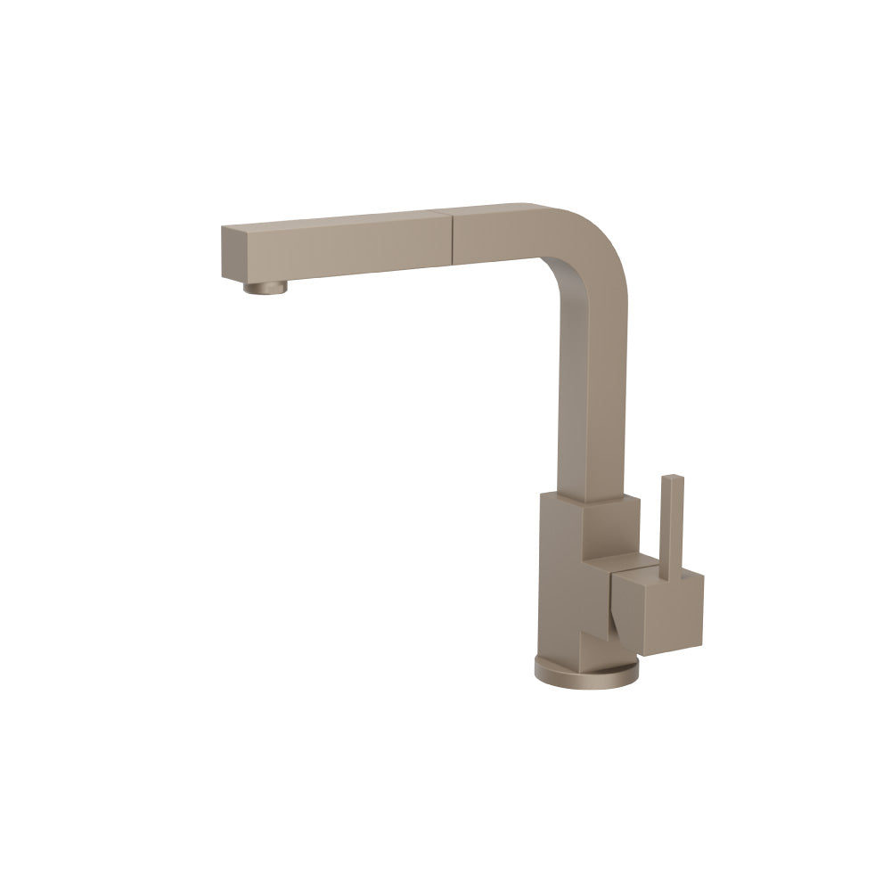 Flusso K.1330 Deus - Dual Spray Stainless Steel Kitchen Faucet With Pull Out