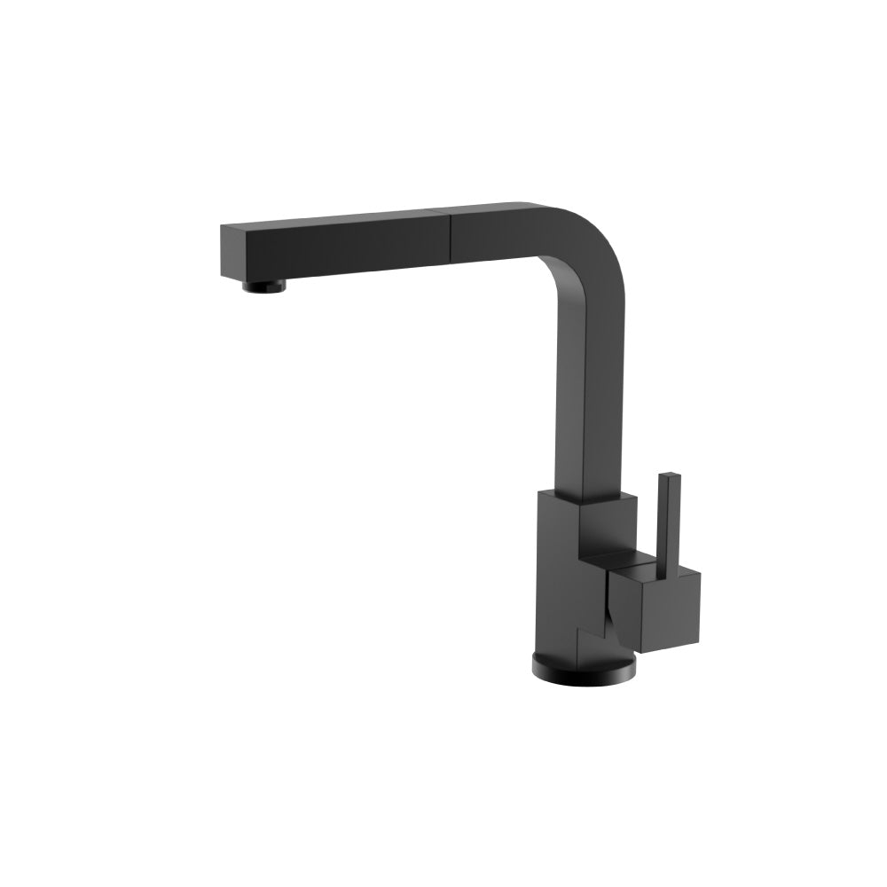 Flusso K.1330 Deus - Dual Spray Stainless Steel Kitchen Faucet With Pull Out