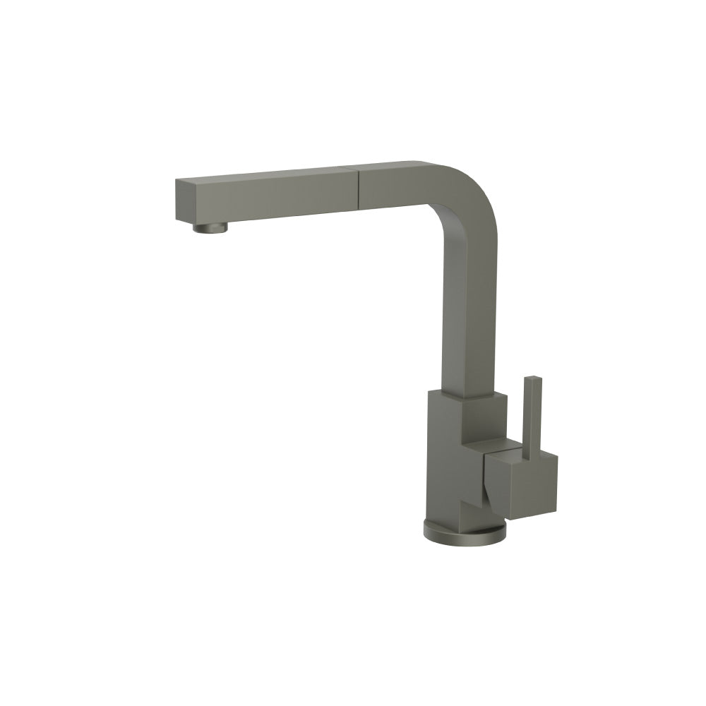 Flusso K.1330 Deus - Dual Spray Stainless Steel Kitchen Faucet With Pull Out