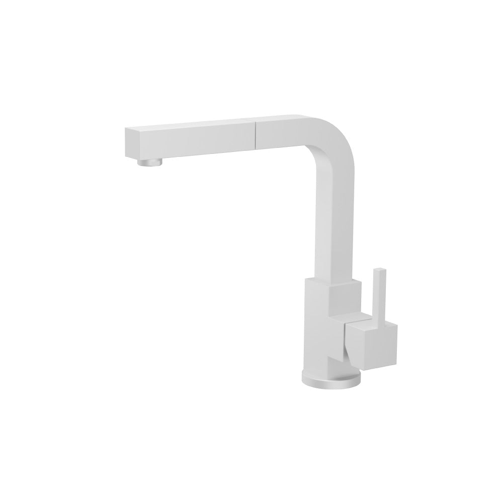 Flusso K.1330 Deus - Dual Spray Stainless Steel Kitchen Faucet With Pull Out