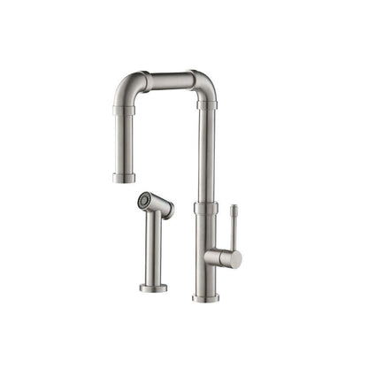 Flusso K.1500 Tanz - Stainless Steel Kitchen Faucet With Side Sprayer