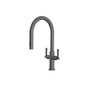 Flusso K.1800 Velox - Dual Spray Stainless Steel Two Handle Kitchen Faucet With Pull Out